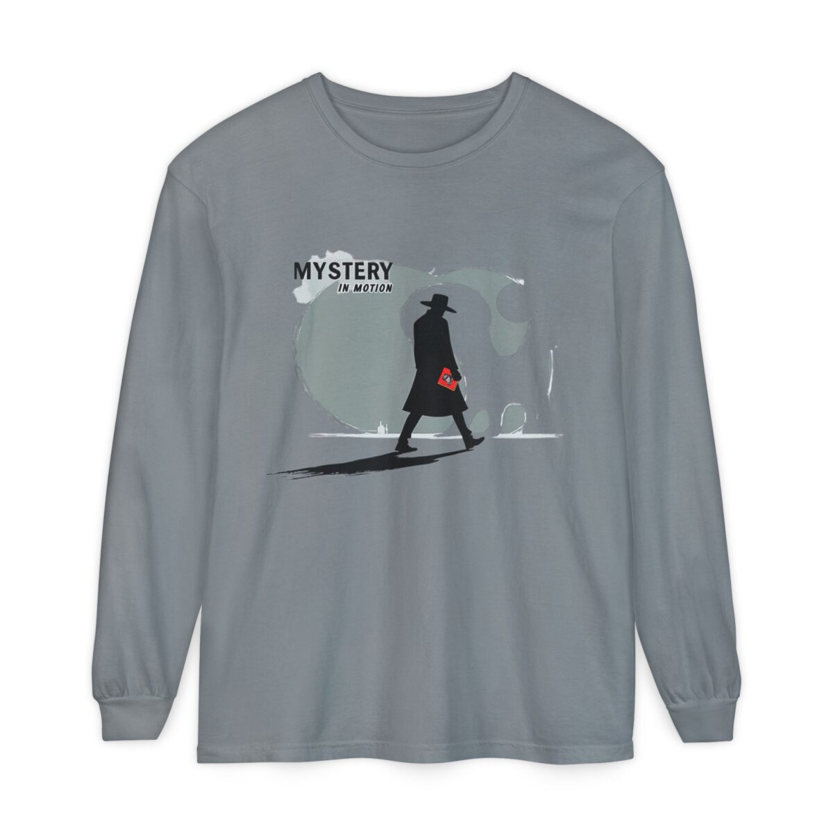 Mystery in motion Unisex Garment-dyed Long Sleeve T-Shirt - Image 9