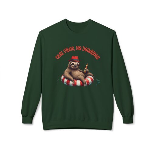Chill vibes no deadline Unisex Midweight Softstyle Fleece Crewneck Sweatshirt - Image 17