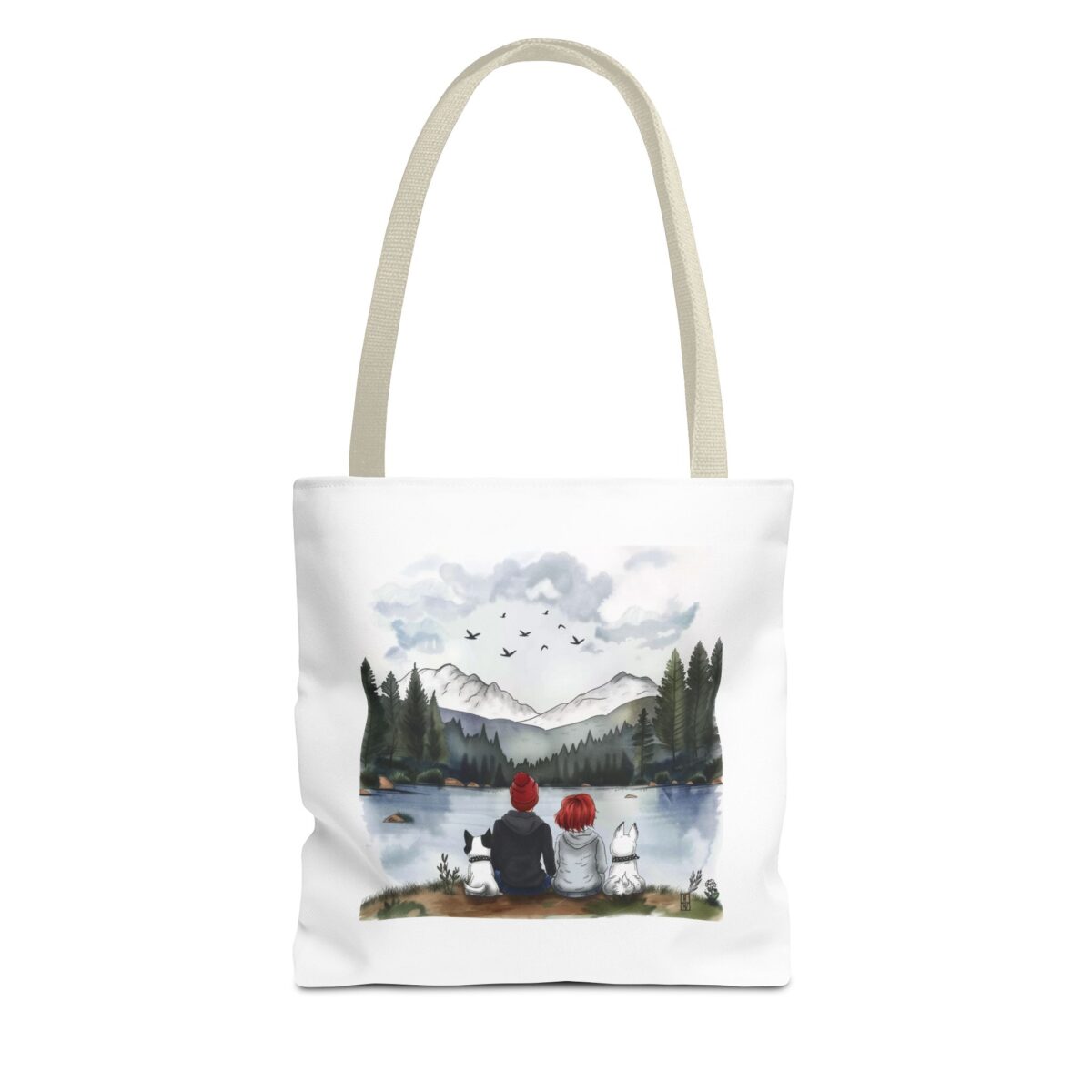 Two dogs, you and me Tote Bag (AOP) - Image 13