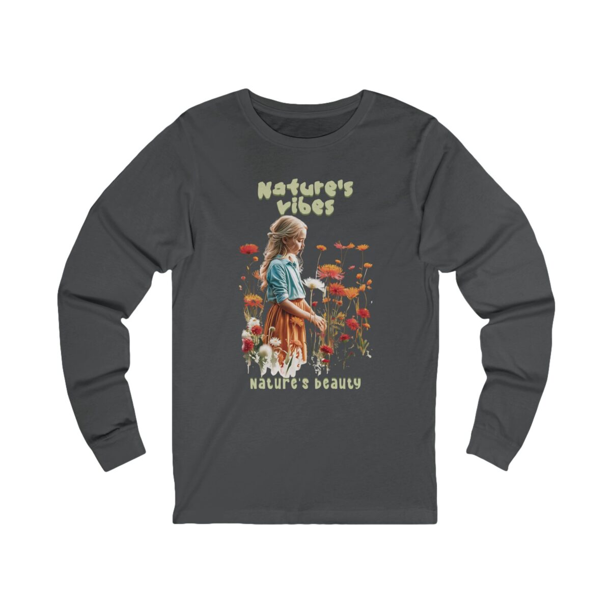 Nature's Vibes Unisex Jersey Long Sleeve Tee - Image 9