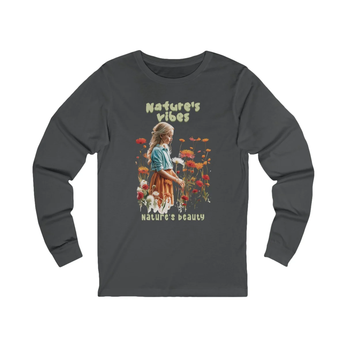 Nature's Vibes Unisex Jersey Long Sleeve Tee - Image 9