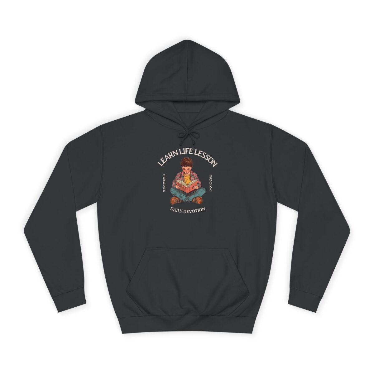 Through books Unisex College Hoodie - Image 5
