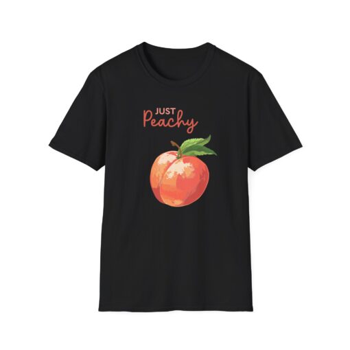 Just Peachy Unisex Softstyle T-Shirt - Fruit-Themed Casual Tee for Summer Vibes