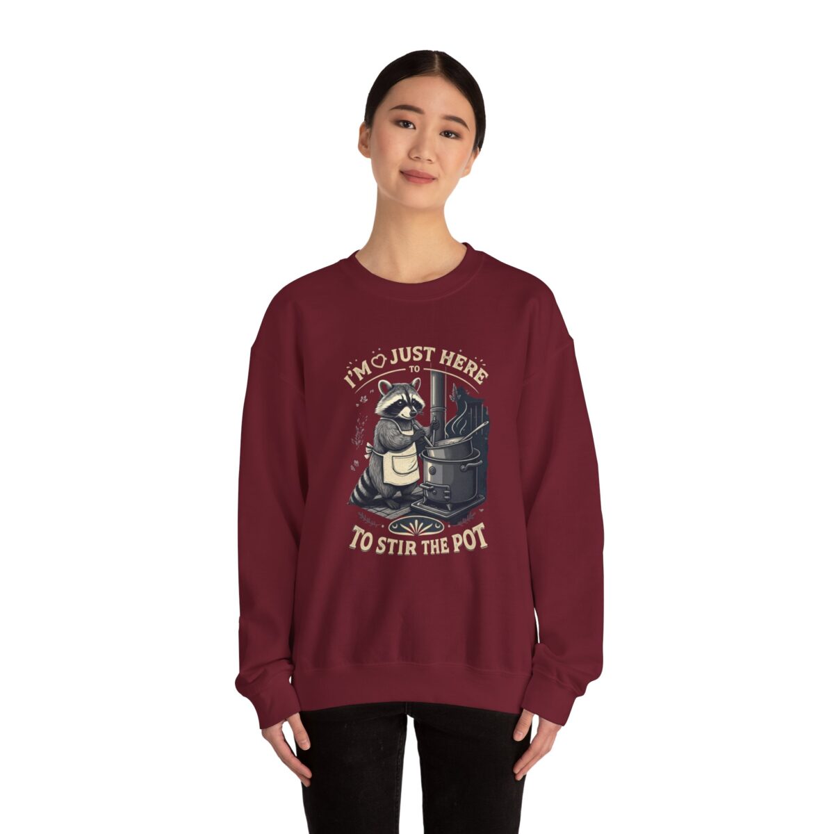 I am just here Unisex Heavy Blend™ Crewneck Sweatshirt - Image 40