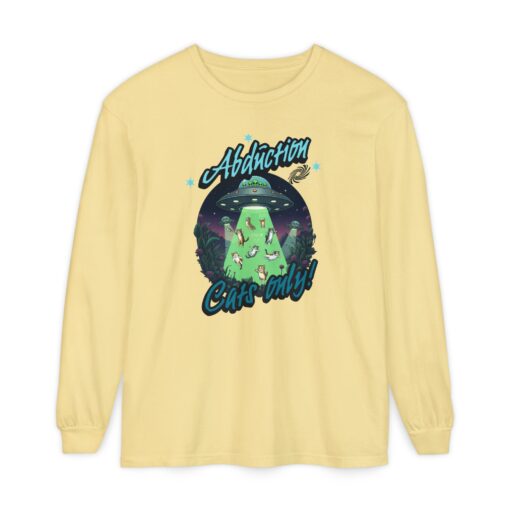 Abduction cats only! Unisex Garment-dyed Long Sleeve T-Shirt - Image 21
