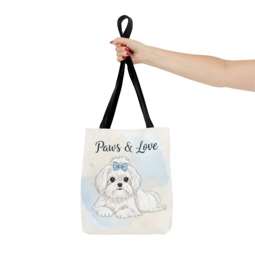 Paws & Love Dog Tote Bag - Cute Pet Lover's Carryall - Image 4