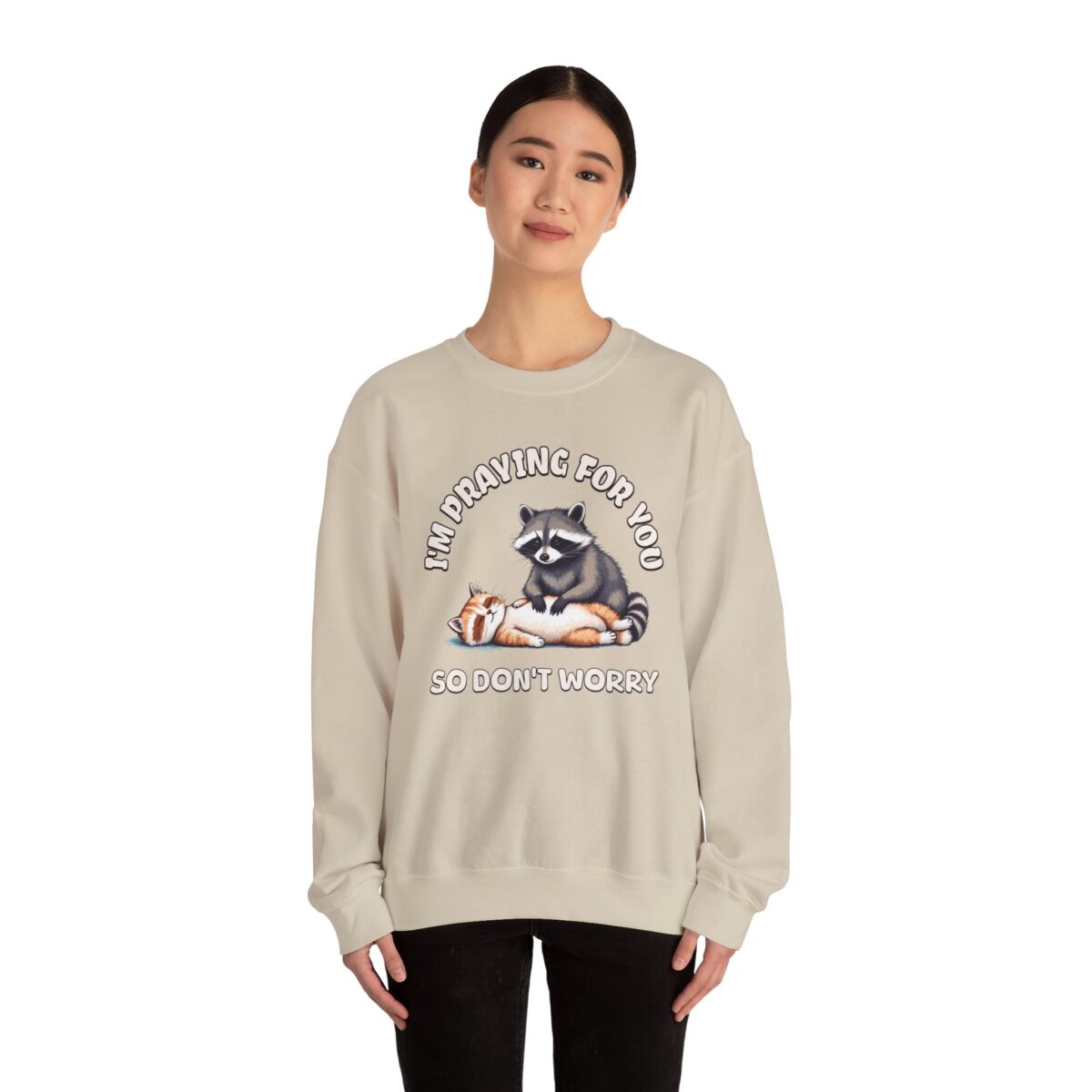 I'm praying for yo Unisex Heavy Blend™ Crewneck Sweatshirt - Image 8