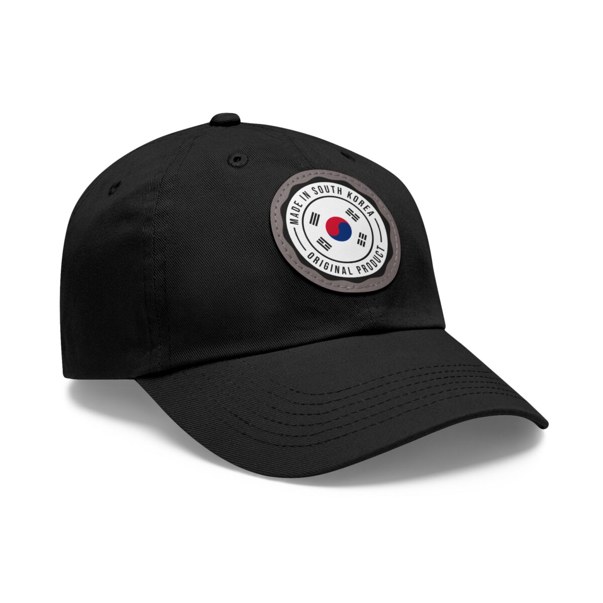 Made in South Korea Hat with Leather Patch (Round) - Image 14