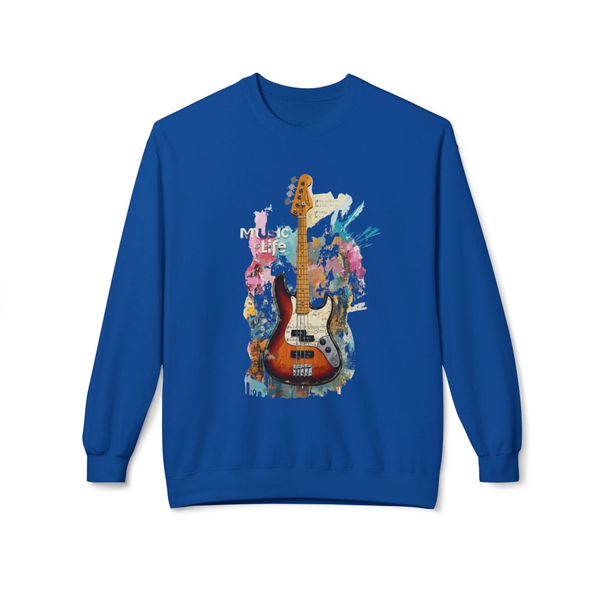 Music is life Unisex Midweight Softstyle Fleece Crewneck Sweatshirt - Image 5