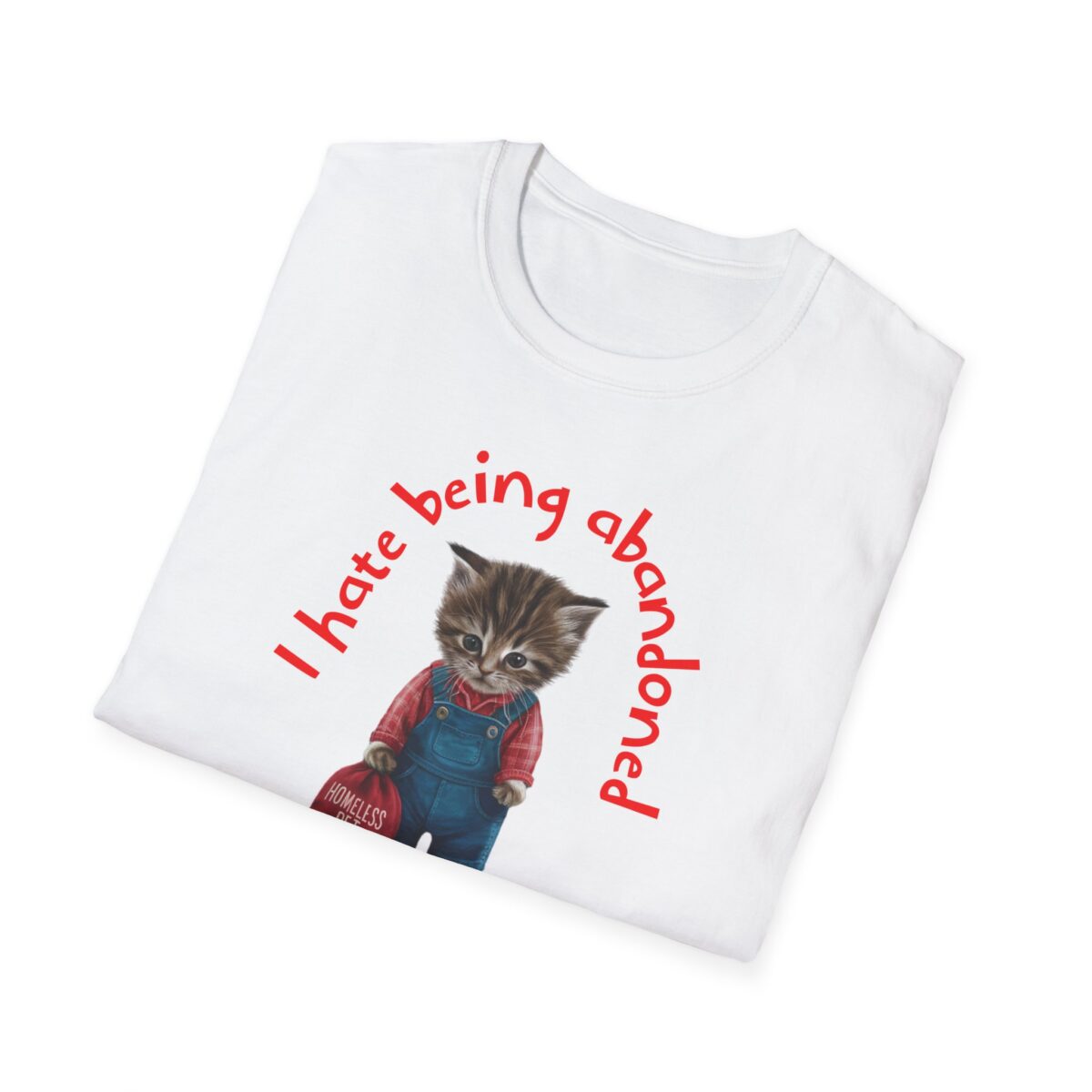 I hate being abandoned Unisex Softstyle T-Shirt - Image 4