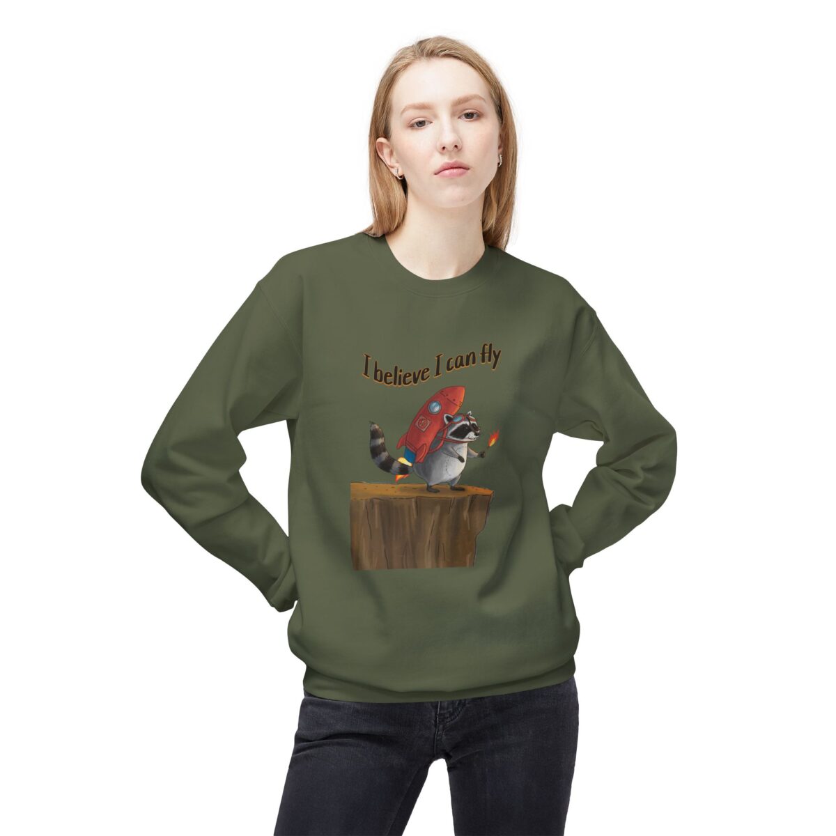 I believe I can fly Unisex Midweight Softstyle Fleece Crewneck Sweatshirt - Image 11