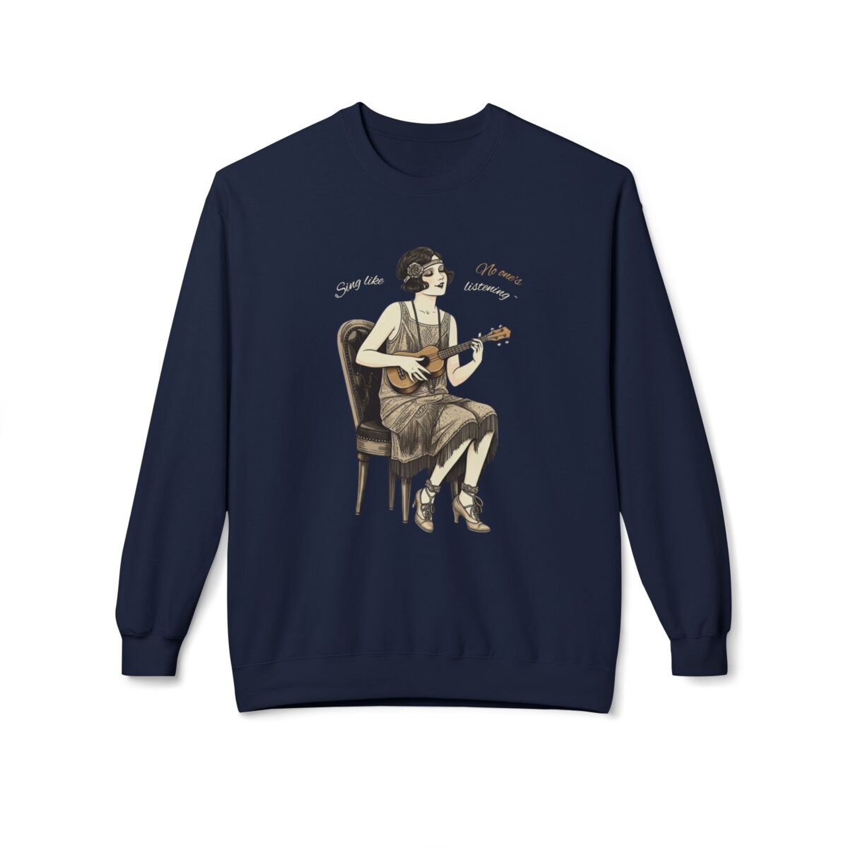 Sing like no one's listening Unisex Midweight Softstyle Fleece Crewneck Sweatshirt - Image 25