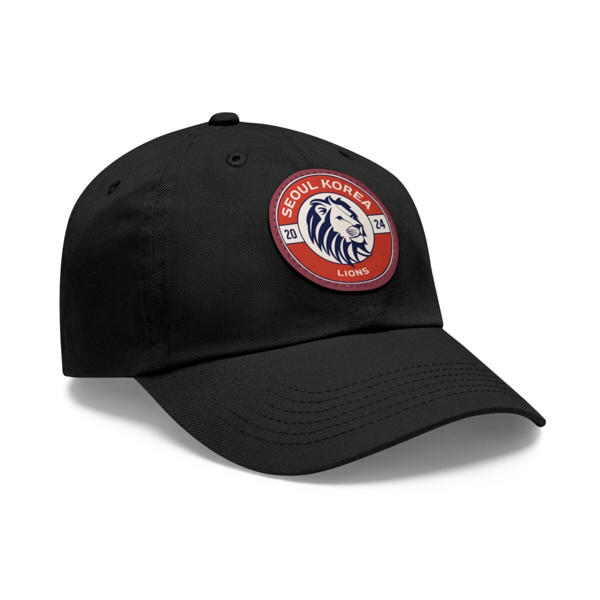 Seoul Korea Lions Hat with Leather Patch (Round) - Image 22
