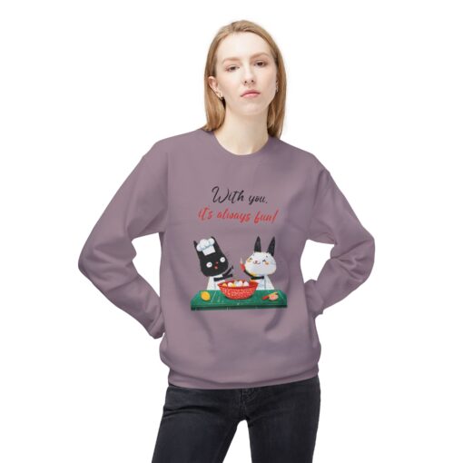 With you it's always fun Unisex Midweight Softstyle Fleece Crewneck Sweatshirt - Image 19
