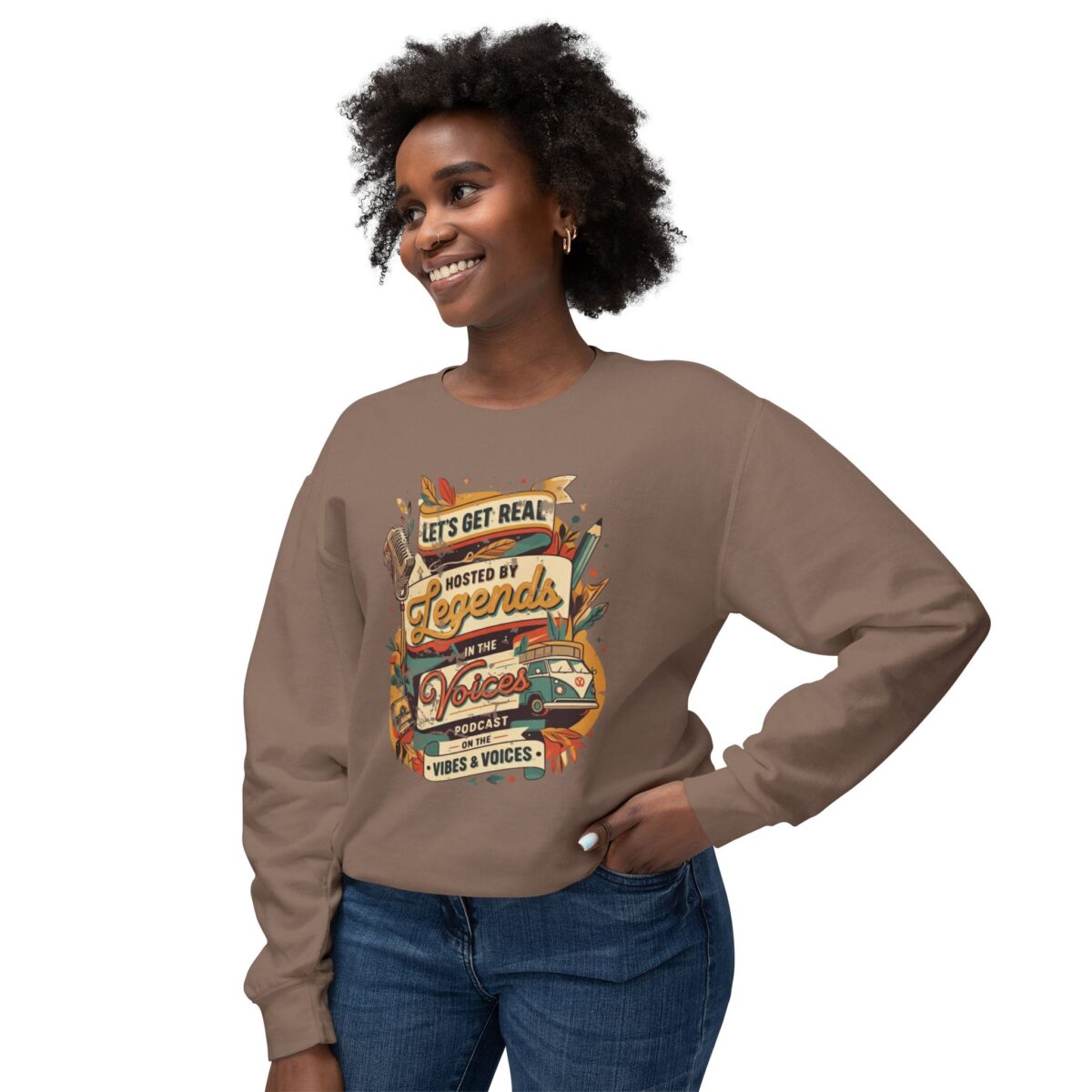 Let's get real Unisex Lightweight Crewneck Sweatshirt - Image 7