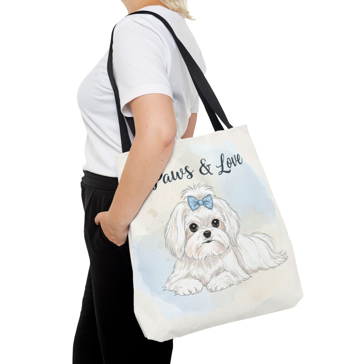 Paws & Love Dog Tote Bag - Cute Pet Lover's Carryall - Image 12