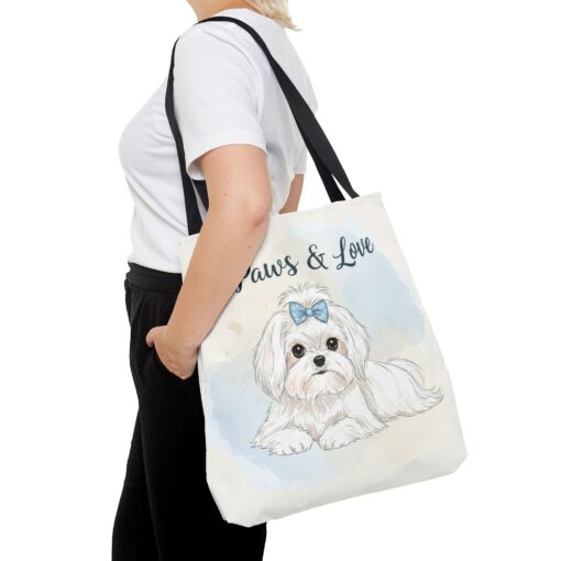 Paws & Love Dog Tote Bag - Cute Pet Lover's Carryall - Image 12