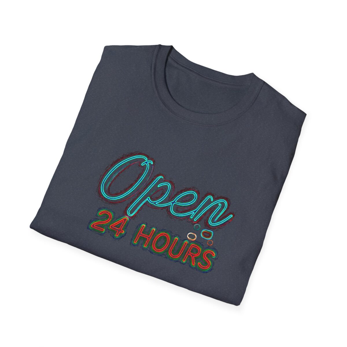 Open 24 Hours Unisex Softstyle T-Shirt - Casual Statement Tee - Image 16