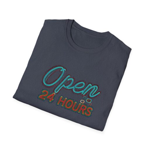 Open 24 Hours Unisex Softstyle T-Shirt - Casual Statement Tee - Image 16