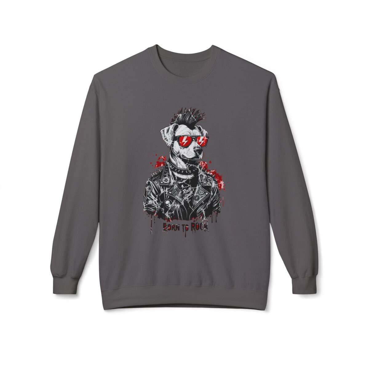 Born to rock Unisex Midweight Softstyle Fleece Crewneck Sweatshirt