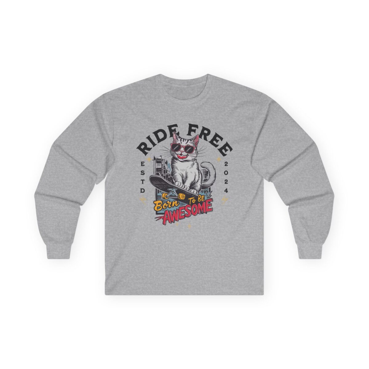 Born to be awesome Unisex Ultra Cotton Long Sleeve Tee - Image 4