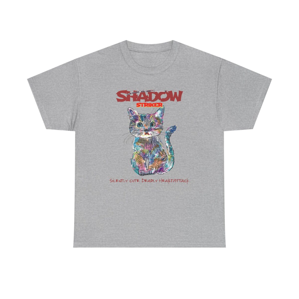 Shadow Cat Unisex Heavy Cotton Tee – Silently Cute, Deadly Design - Image 5