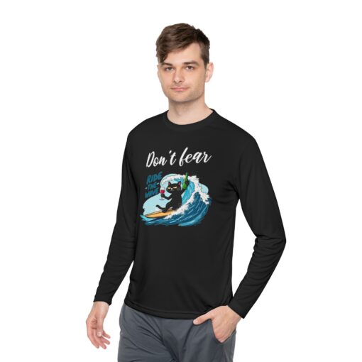 Don't fear, ride the wave Unisex Lightweight Long Sleeve Tee - Image 11