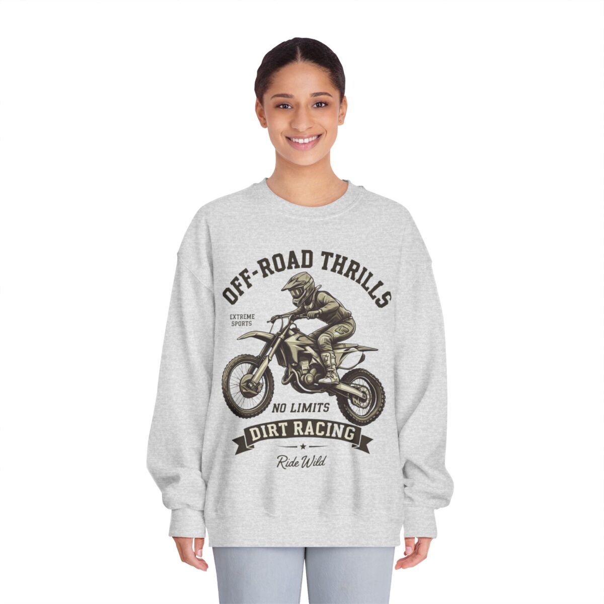 Off-road thriller Unisex DryBlend® Crewneck Sweatshirt - Image 7