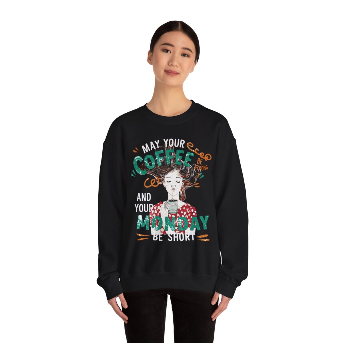 May your coffee be strong Unisex Heavy Blend™ Crewneck Sweatshirt - Image 4