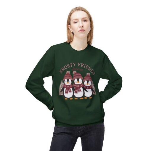 Frosty friends forever  Unisex Midweight Softstyle Fleece Crewneck Sweatshirt - Image 15