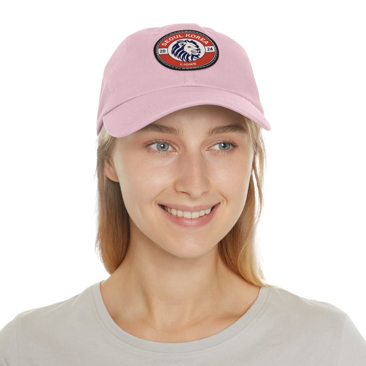 Seoul Korea Lions Hat with Leather Patch (Round) - Image 36