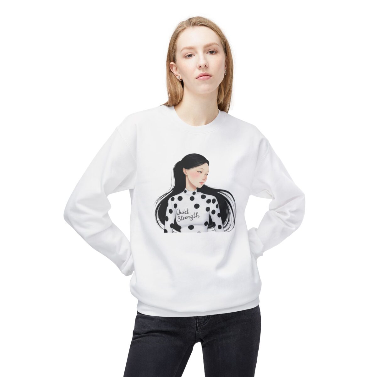 Quite Strength Unisex Midweight Softstyle Fleece Crewneck Sweatshirt - Image 3