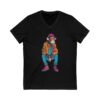 Urban Monkey Graphic V-Neck Tee for Streetwear Lovers