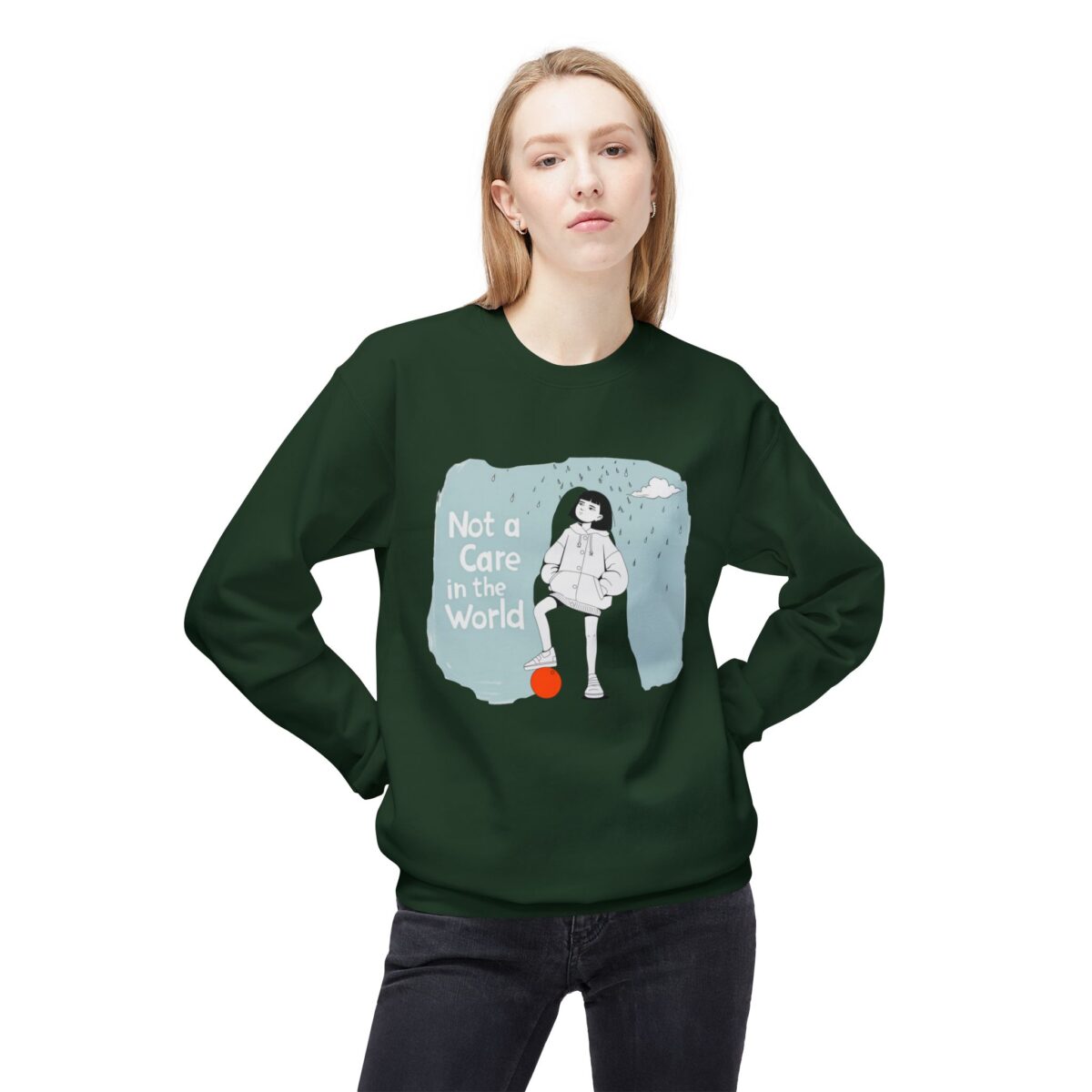 Not a care in the world Unisex Midweight Softstyle Fleece Crewneck Sweatshirt - Image 19