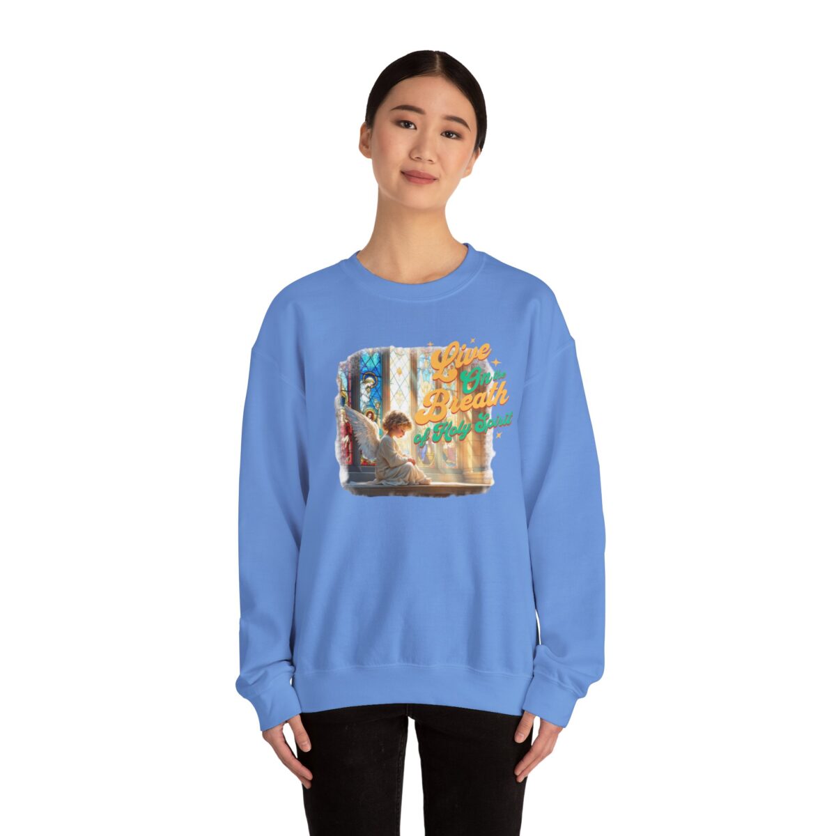 Live on the breath of the Holy Spirit Unisex Heavy Blend™ Crewneck Sweatshirt - Image 24