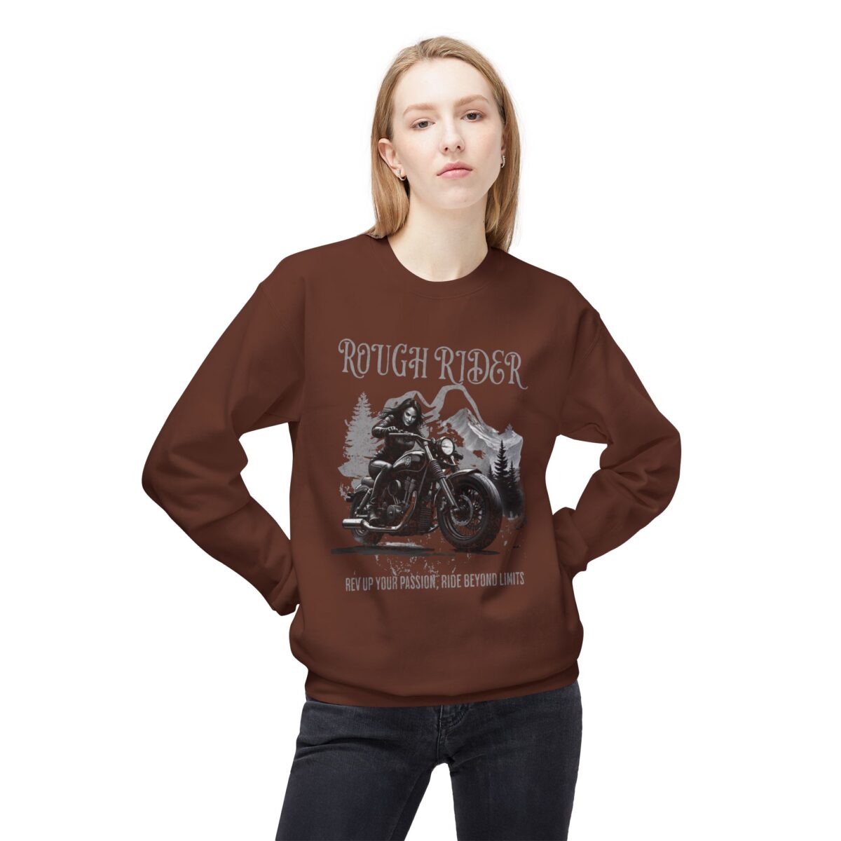 Rough rider Unisex Midweight Softstyle Fleece Crewneck Sweatshirt - Image 3