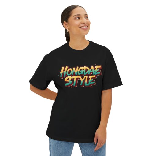 Hongdae style Unisex Oversized Boxy Tee - Image 11