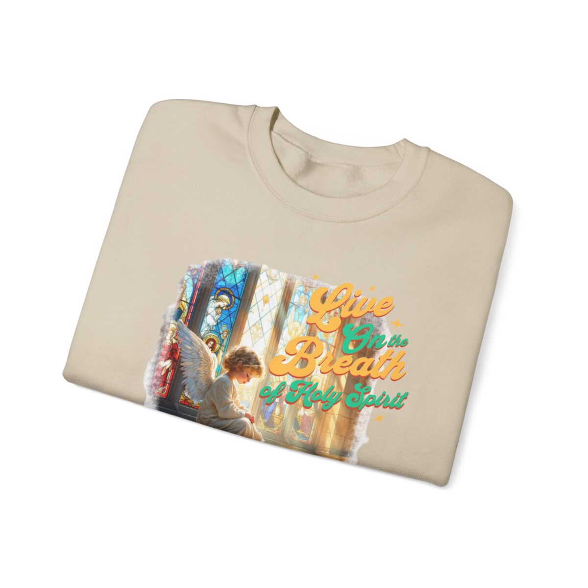 Live on the breath of the Holy Spirit Unisex Heavy Blend™ Crewneck Sweatshirt - Image 11