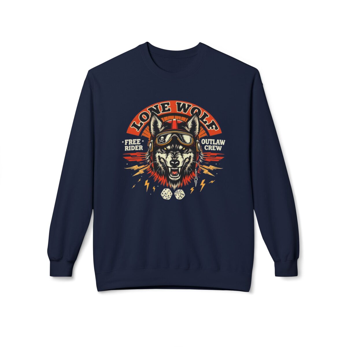 Lone Wolf Unisex Midweight Softstyle Fleece Crewneck Sweatshirt - Image 33