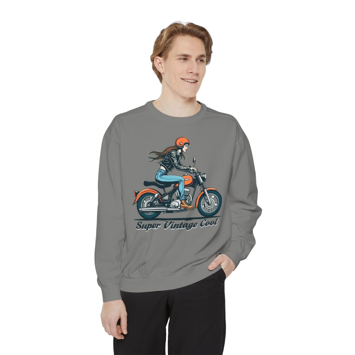 Super vintage cool Unisex Garment-Dyed Sweatshirt - Image 15