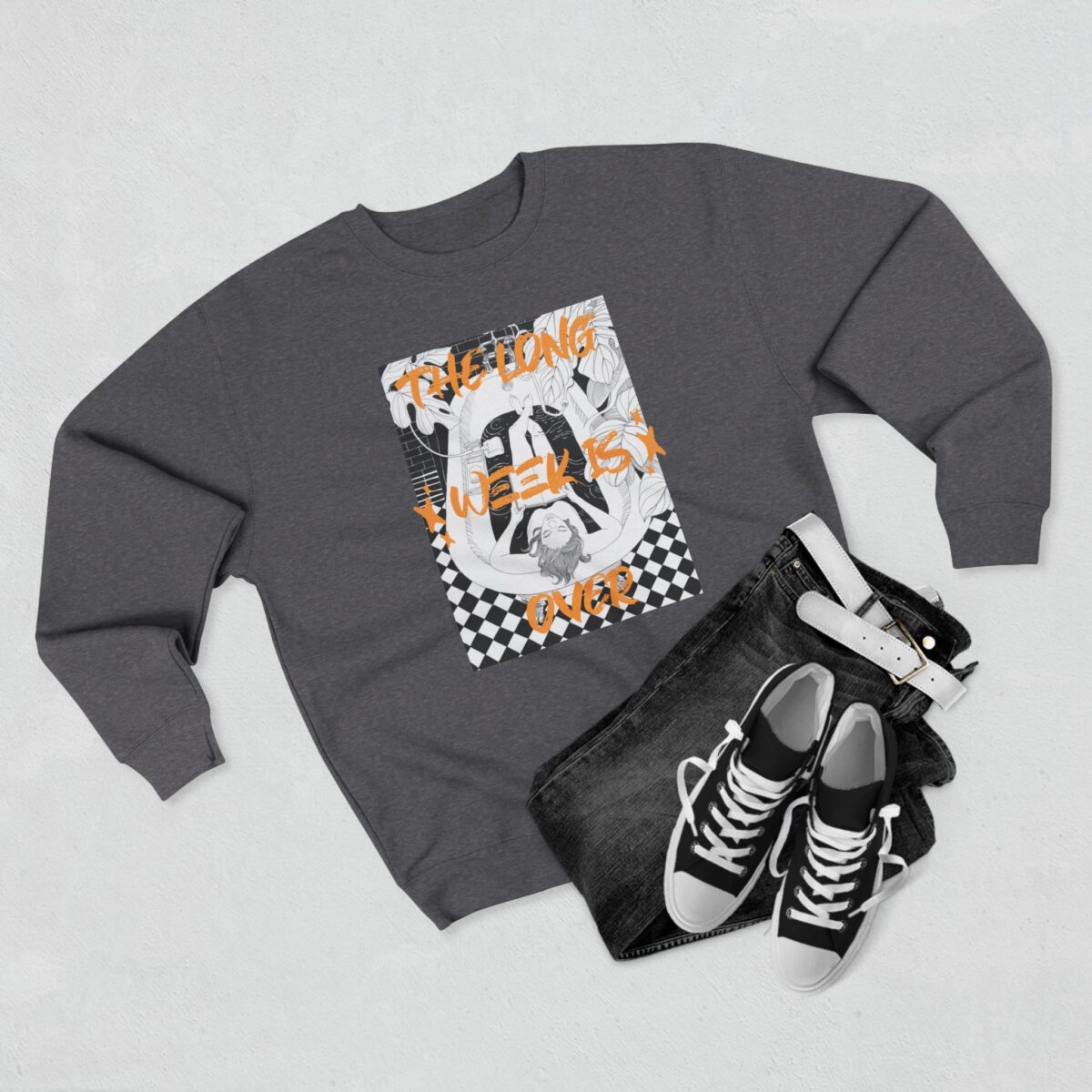 The Long week is over Unisex Crewneck Sweatshirt - Image 7