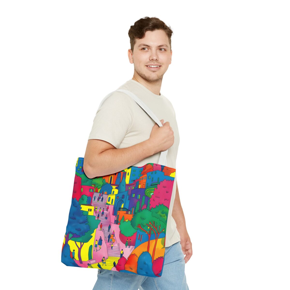 The hillside village in Korea Tote Bag (AOP) - Image 35