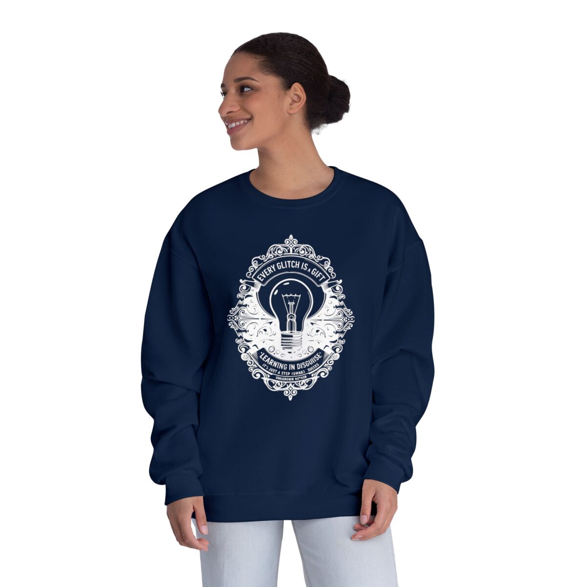 EVERY GLITCH IS A GIFT Unisex NuBlend® Crewneck Sweatshirt - Image 16
