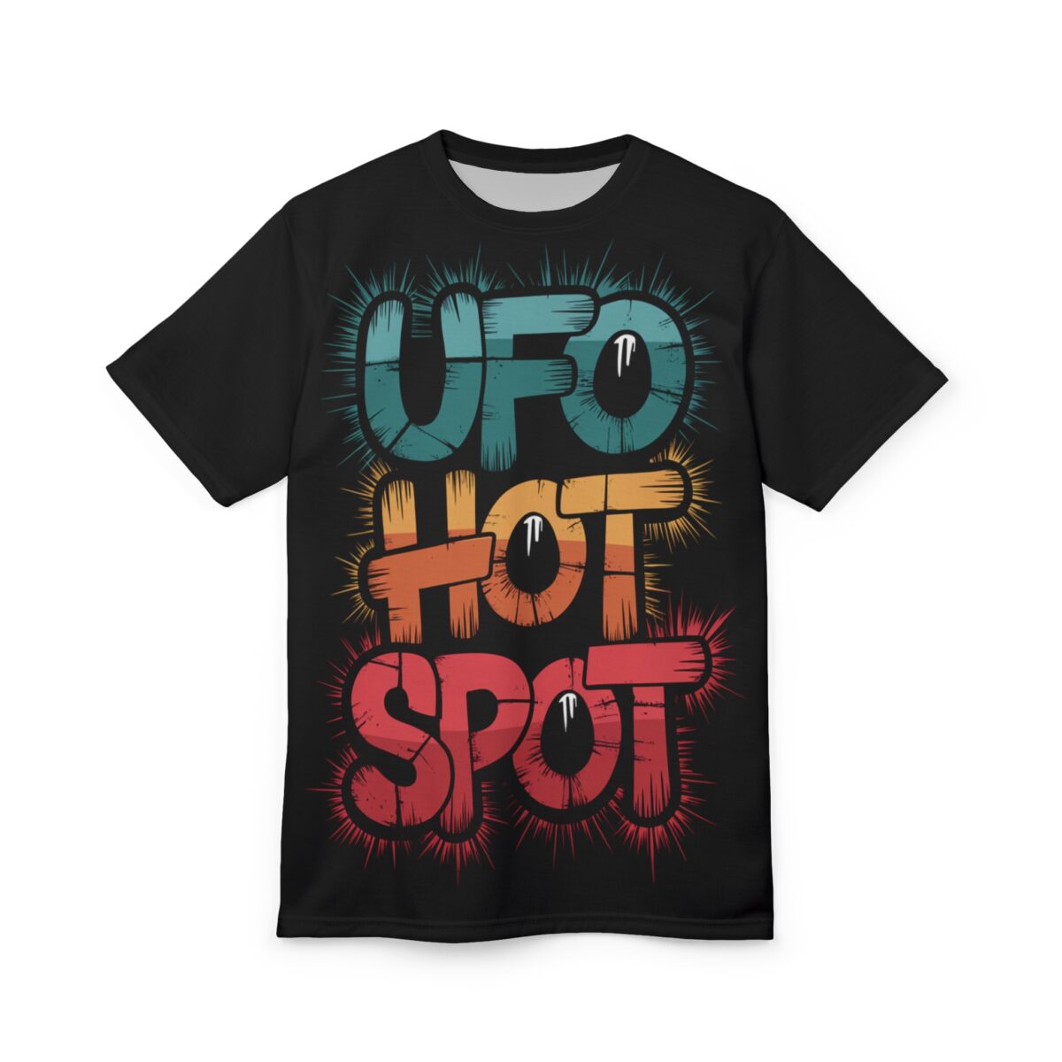 UFO HOT SPOT Unisex Cut & Sew Tee (AOP) - Image 2