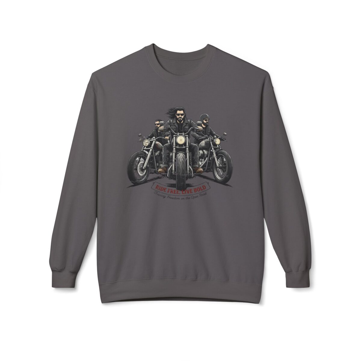 Ride free live bold Unisex Midweight Softstyle Fleece Crewneck Sweatshirt - Image 9