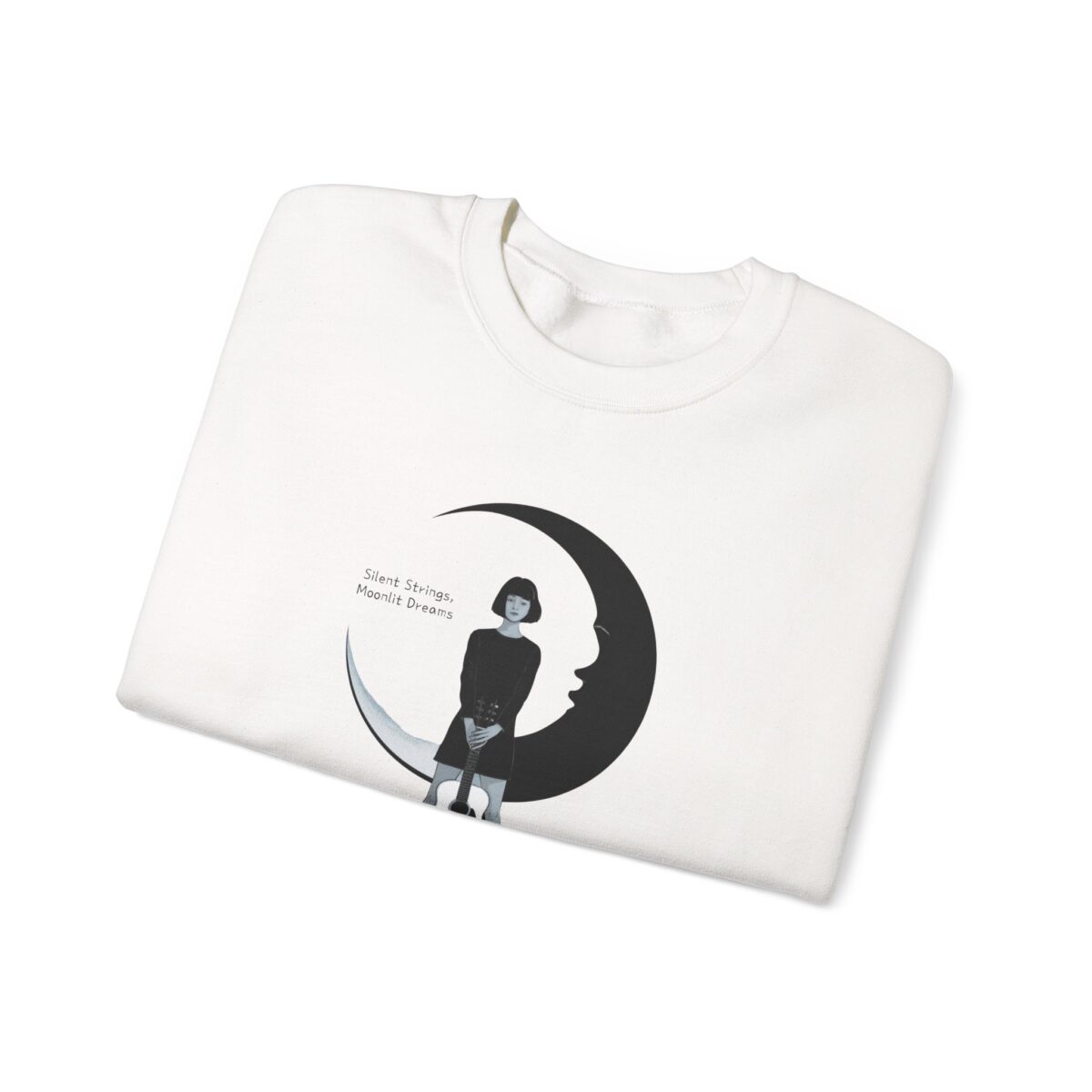 Silent Strings, Moonlit Dreams Unisex Heavy Blend™ Crewneck Sweatshirt - Image 3