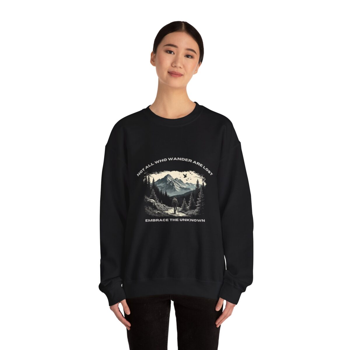 Not All Who Wander Are Lost Unisex Heavy Blend™ Crewneck Sweatshirt - Image 4