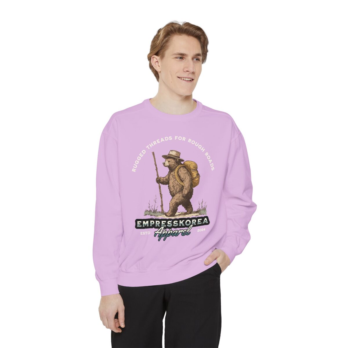 Rugged threads for ruff roads Unisex Garment-Dyed Sweatshirt - Image 43