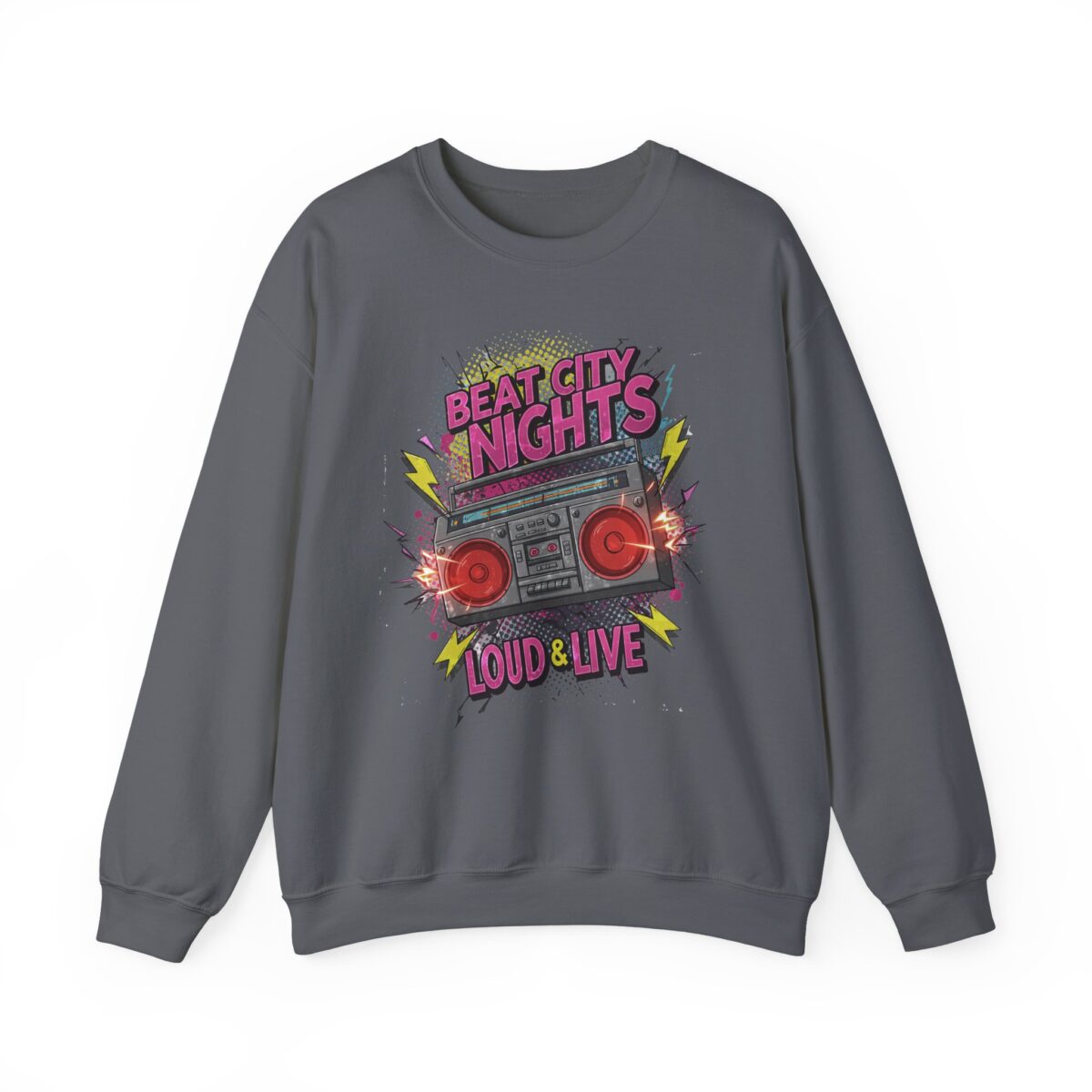 Beat city nights Unisex Heavy Blend™ Crewneck Sweatshirt - Image 21
