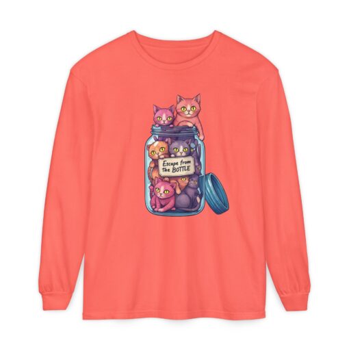 Escape from the bottle Unisex Garment-dyed Long Sleeve T-Shirt - Image 9